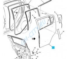Дверь задняя левая хэтчбек