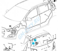 Электродвигатель заднего стеклоочитстителя