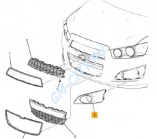 Крышка передней противотуманной фары правая