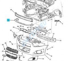Нижний усилитель переднего бампера