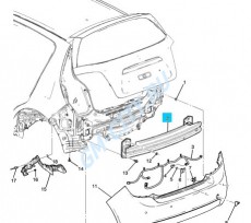 Усилитель бампера заднего