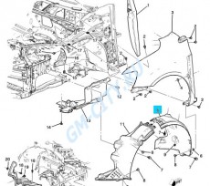 Подкрылок передний правый часть 2