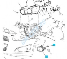 Фара противотуманная  левая