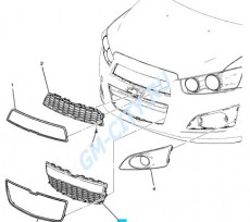 Решетка радиатора в сборе нижняя