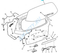 Стекло задней откидной двери