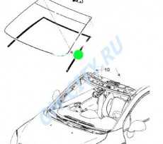 Молдинг стекла лобового