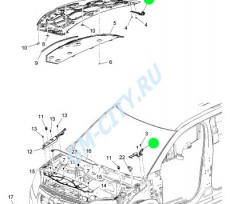 Петля капота левая