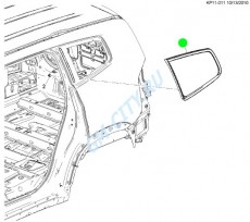 Стекло кузова боковое правое