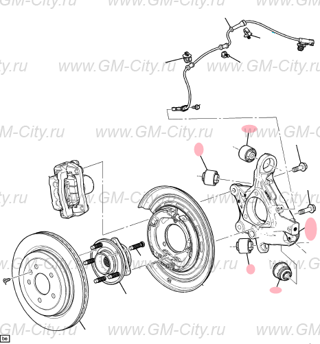 Кулак задний правый купить для Cadillac CTS ІІІ - 22739652