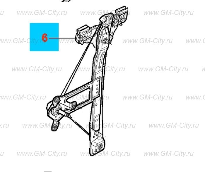 Стеклоподъемник Cobalt R4 задний правый электрический GM (всборе)