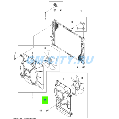 Система охлаждения для Chevrolet Aveo T250 (Шевроле Авео Т250)