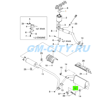 Глушитель шевроле авео т250 схема