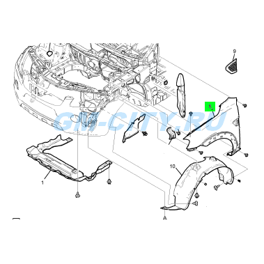 Купить Подкрылок Передний На Шевроле Каптива
