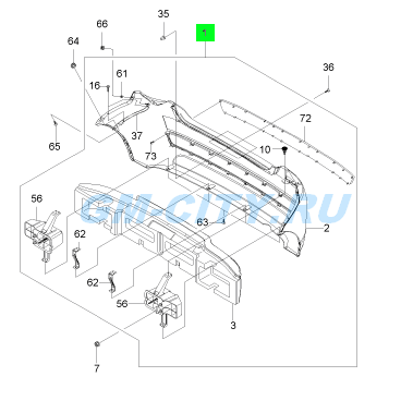 БАМПЕР ЗАДНИЙ В СБОРЕ купить для Chevrolet Aveo T255 - 96808256