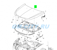 Капот Chevrolet Cruze