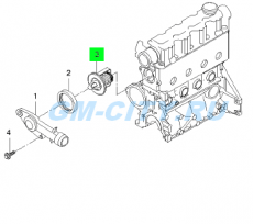 Термостат 1,4-1.6l Chevrolet Lanos