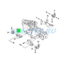 Кронштейн крепления двигателя правый Chevrolet Lanos