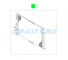 Радиатор охлаждения без кондиционера Chevrolet Lanos