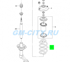 Пружина передняя Chevrolet Lanos