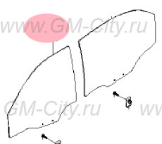 Стекло двери переднее левое Chevrolet Lanos