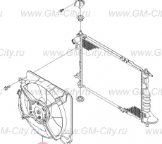 Вентилятор радиатора охлаждения в сборе Chevrolet Spark M200