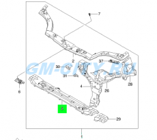 Панель передняя нижняя Chevrolet Aveo T250