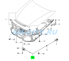 Трос капота Chevrolet Lacetti