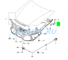 Петля капота правая Chevrolet Lacetti