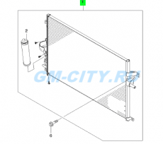 Радиатор кондиционера Chevrolet Lacetti