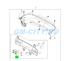 Кронштейн заднего бампера rh Chevrolet Lanos