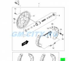 Колодки тормозные задние Chevrolet Aveo T255