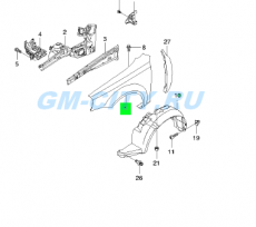 Крыло переднее правое х/б Chevrolet Lacetti