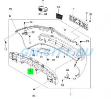 Усилитель бампера переднего Chevrolet Aveo T200