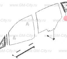 Стекло в кузов заднее левое Chevrolet Rezzo