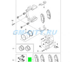 Колодки тормозные передние Chevrolet Spark M200