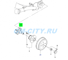 Ось ступицы задняя правая Chevrolet Aveo T250