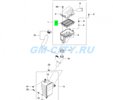 Фильтр воздушный Chevrolet Aveo T200