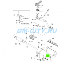 Глушитель задняя часть седан Chevrolet Aveo T200