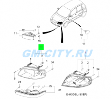 Фара левая без поворотника Chevrolet Aveo T200