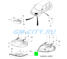 Указатель поворота в бампер левый Chevrolet Aveo T200