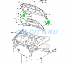 Петля капота левая Chevrolet Aveo T200