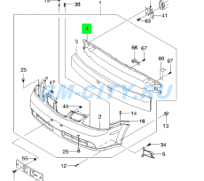 Усилитель бампера переднего Chevrolet Lacetti