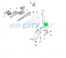 Подкрылок передний правый Chevrolet Lacetti