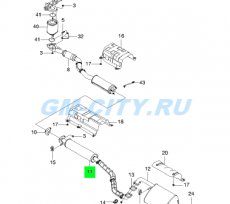 Глушитель средняя часть Chevrolet Lacetti