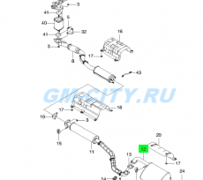 Глушитель задняя часть седан Chevrolet Lacetti