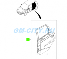Дверь задняя правая седан Chevrolet Aveo T200