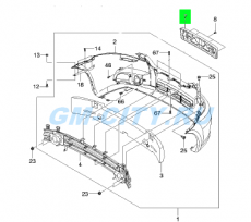 Накладка номерного знака Chevrolet Aveo T250