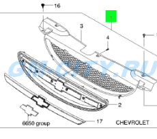 Решетка радиатора Chevrolet Aveo T200