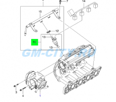 Форсунка топливная 1,2l Chevrolet Aveo T200