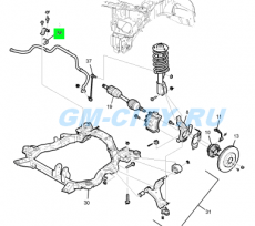 Втулка стабилизатора переднего Chevrolet Captiva C140